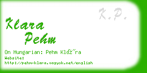 klara pehm business card